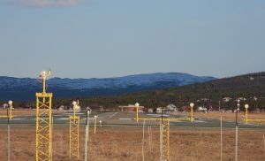 Flyplass rullebane fra nord