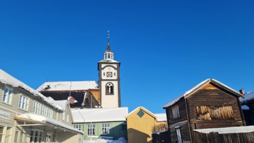 Røros kirke 18. februar 2026. Foto: Tove Østby Røros kirke