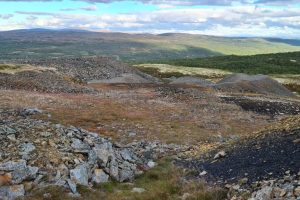 Gruvedrifta har satt spor i fjellandskapet. Utsikt fra Muggruva, Holtålen kommune. Foto: Silje Svinsaas Holiløkk/Trøndelag fylkeskommune.