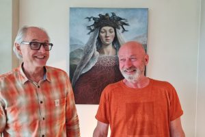 Trygve Hovdal og Rolf Johnsen er klare med Nora-dager i Fondahuset. Foto: Tove Østby