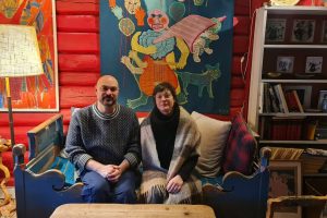 Jassem Hindi og Mia Haugland Habib skal ha forestilling i Thomasgaarden. Foto: Tove ØstbyMia