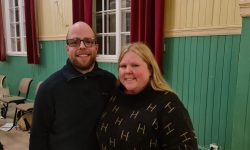 Geir Ivar Steigedal og Ida Sofie Bengtsson Skott møttes i Bergstadkoret. Foto: Tove Østby