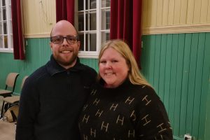 Geir Ivar Steigedal og Ida Sofie Bengtsson Skott møttes i Bergstadkoret. Foto: Tove Østby