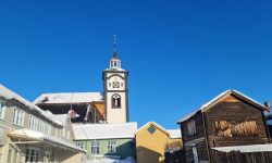 Røros kirke 18. februar 2026. Foto: Tove Østby