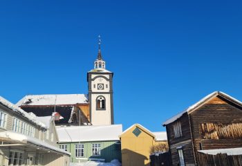 Røros kirke 18. februar 2026. Foto: Tove Østby