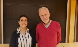 Administrasjonsleder Samareh Granquist og direktør Bjørn Nessjø. Foto: Tove Østby