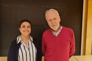 Administrasjonsleder Samareh Granquist og direktør Bjørn Nessjø. Foto: Tove Østby