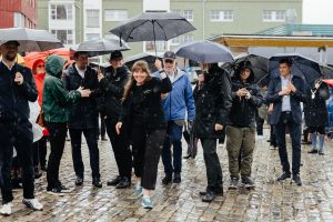 Bærekraftssprisen 2026 ble tildelt Stensaas Reinsdyrslakteri under åpning av Trøndersk Matfestival og Bryggerifestivalen i Ravnkloa. Foto: Oi! Trøndersk Mat og Drikke AS/Albertine L. Vestvik
