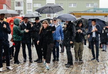 Bærekraftssprisen 2026 ble tildelt Stensaas Reinsdyrslakteri under åpning av Trøndersk Matfestival og Bryggerifestivalen i Ravnkloa. Foto: Oi! Trøndersk Mat og Drikke AS/Albertine L. Vestvik