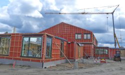 Byggingen av barnehage var godt i gang, da Fylkesmannen forkastet reguleringsplanen for området. 
Foto: Tore Østby