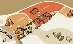 I dag presenterte Elden den nye sceneriggen på spelplassen ved Slegghaugene.
Illustrasjon: Elden