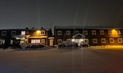 Idrettsparken. Dette er et arkivbilde. Det er mindre snø der i dag....
Foto: Tove Østby