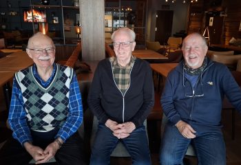 Ivar Brokhaug, Geir Toseth og Per Ludvig Engesæter på Bergstadens Hotel
Foto: Tore Østby