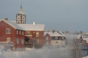 Nå er det litt kaldt på Røros.
Foto: Tore Østby