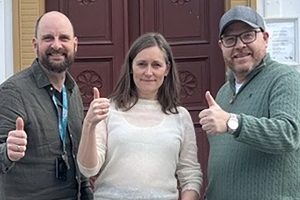 Martin Løvø, Ingvild Prøsch-Moen og Per Erik Sandnes.
Foto: Privat