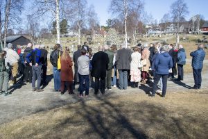 Om lag 50 mennesker deltok i markeringen på øvre kirkegård i dag.
Foto: Tore Østby