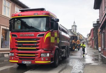 Spyling i Kjerkgata
Foto: Røros kommune