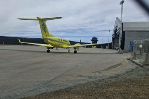 Landet på Røros lufthavn. Foto: Tore Østby